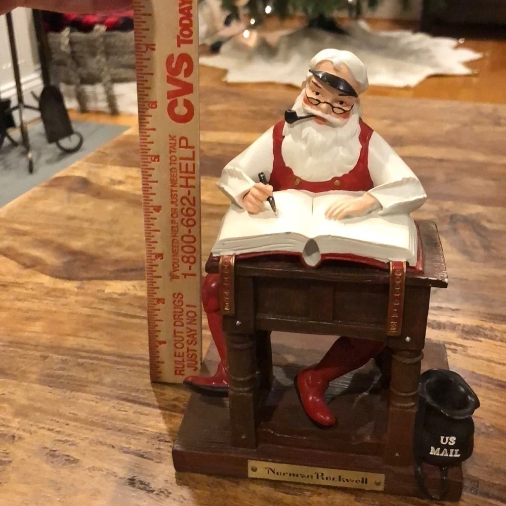 Norman Rockwell Santa’s List Figurine